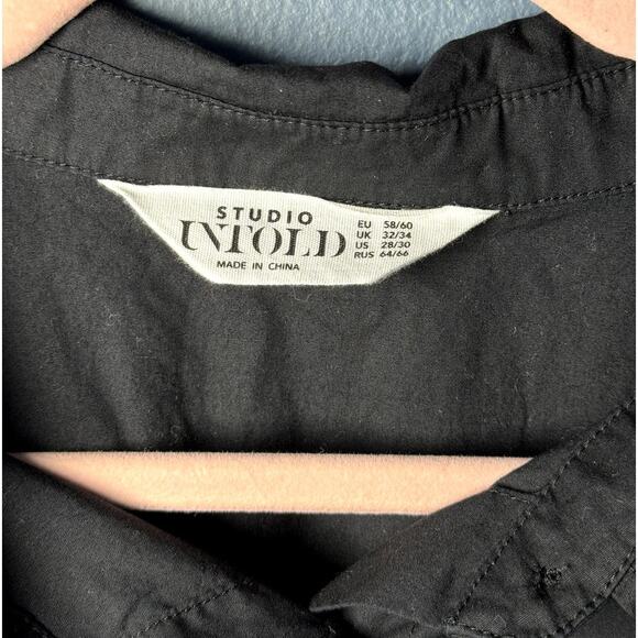 STUDIO UNTOLD WOMEN BLACK Oversized Collared Shirt Dress SIZE 28/30 4XL-5XL - Picture 7 of 15